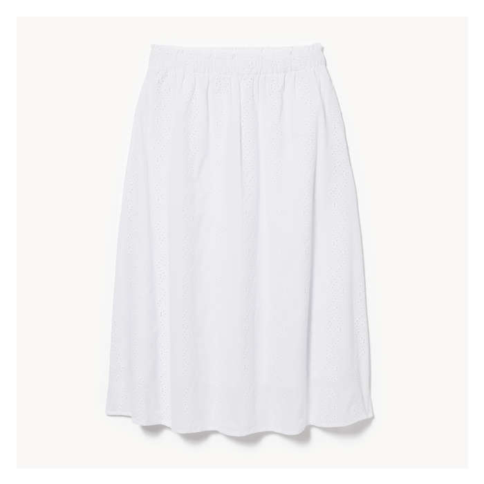 Women's Eyelet Midi Skirt